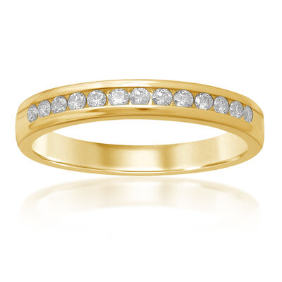 Diamond 1/4ctw Channel Band in 14K Yellow Gold (H/I-I1/I2)