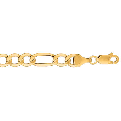 Figaro 24" Chain 6.5mm in 10k Yellow Gold