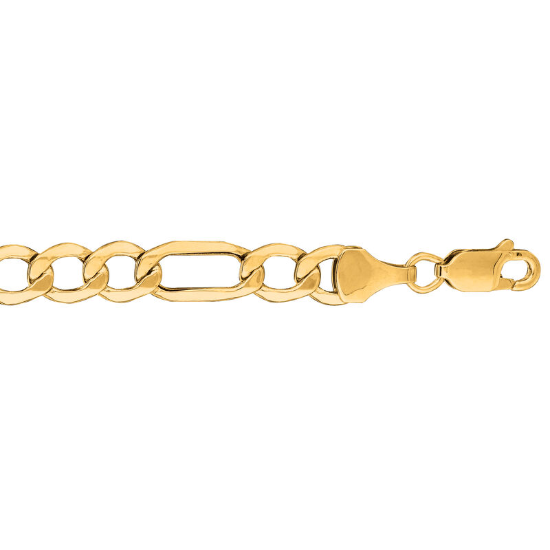 Light Figaro Chain 24" in 10k Yellow Gold image number null