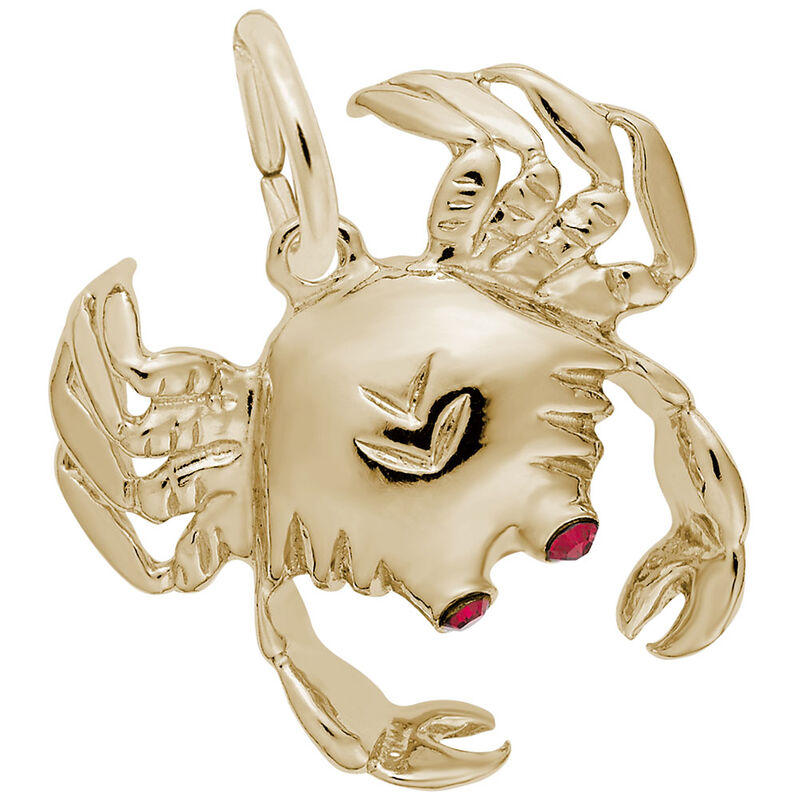 Crab Charm in 14K Yellow Gold image number null