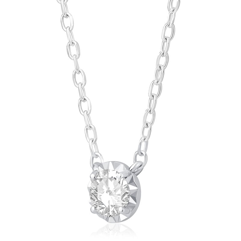 Lab Grown Diamond 1/4ctw. Pendant in 10k White Gold image number null