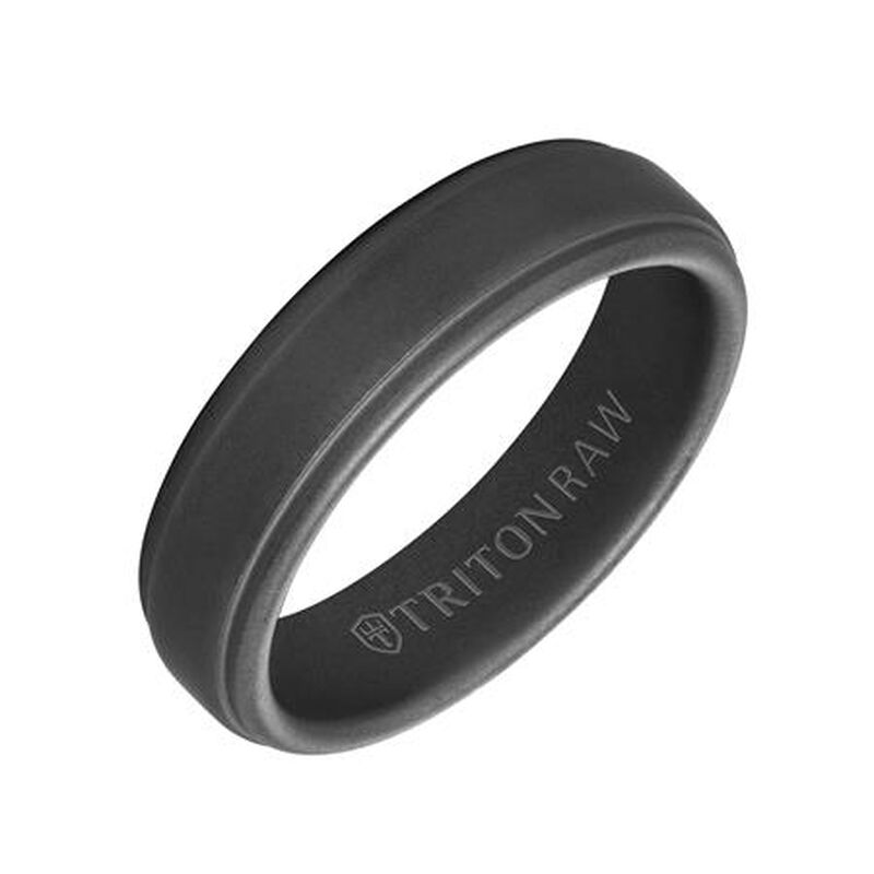 Triton RAW Black 6mm Tungsten Wedding Band   image number null