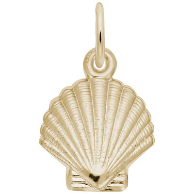 Shell Charm in 14k Yellow Gold