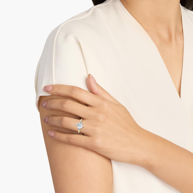 Duchess Marquise Lab Grown Diamond 2 3/4ctw. Three Stone Engagement Ring in 14k Yellow Gold image number null