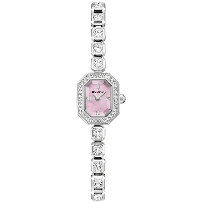 Bulova Pink Mother-of-Pearl Dial Watch 96X168 image number null