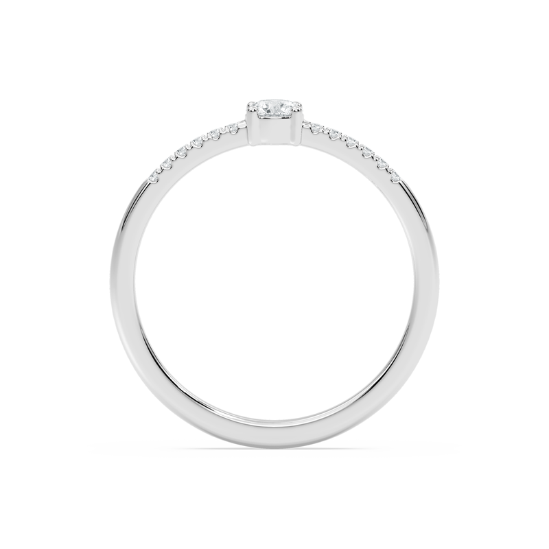Lab Grown Diamond Promise Ring in 10k White Gold image number null