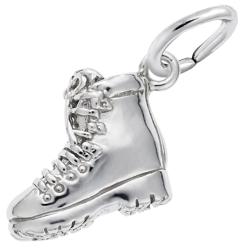 Hiking Boot Charm in 14k White Gold image number null