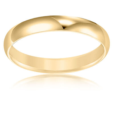Men's Classic 3mm Wedding Band in 10k Yellow Gold