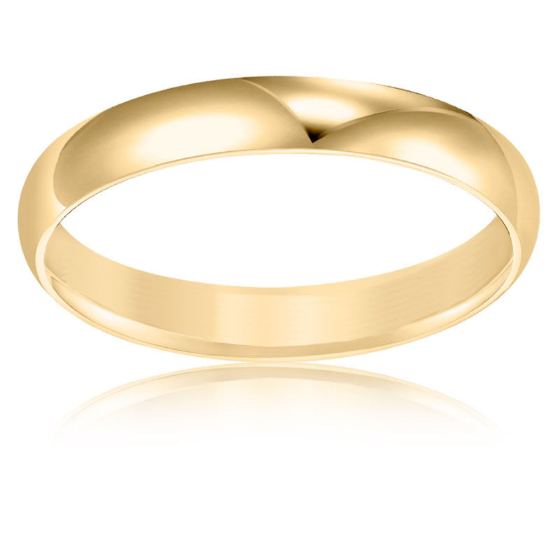 Men&#39;s 10K Yellow Gold Wedding Band 3mm image number null
