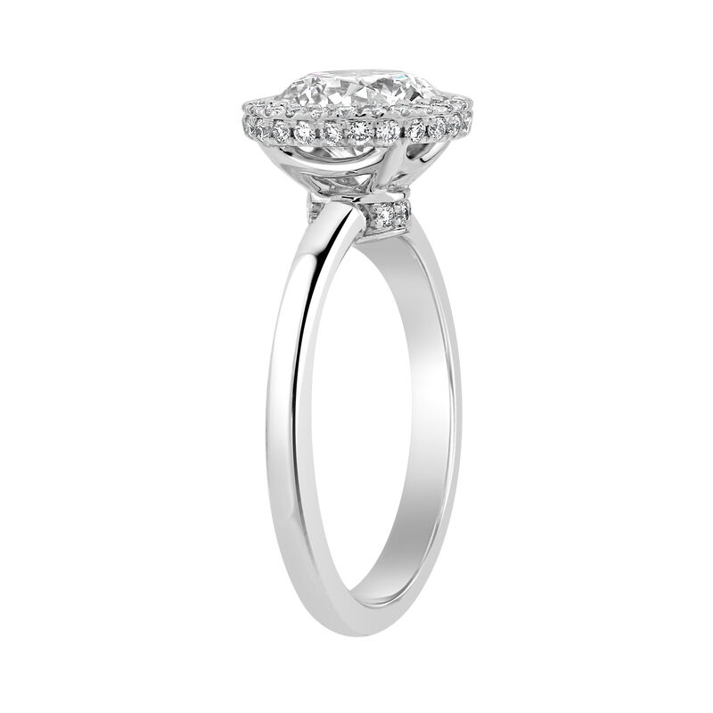 Brilliant-Cut Lab Grown 2 1/3ctw. Diamond Seamless Halo Engagement Ring in 14k White Gold image number null