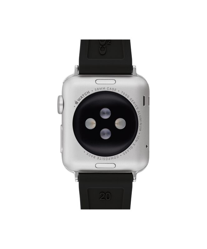 Coach Ladies' Black Rubber Apple Watch Strap 14700052 image number null