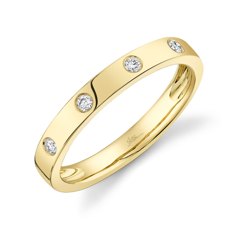 Diamond 1/12ctw. Bezel Fashion Ring in 14k Yellow Gold image number null