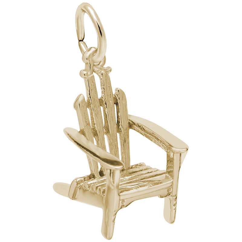 Adirondack Chair Charm in 14K Yellow Gold image number null