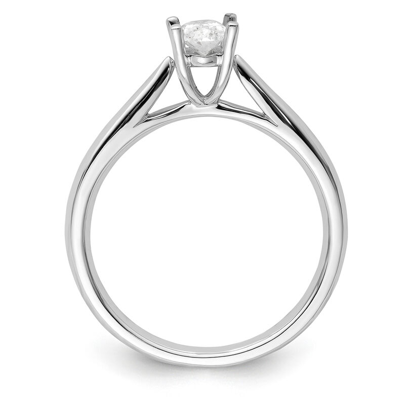 Oval-Cut 1/2ct. DEF VS SI Lab Grown Solitaire Engagement Ring in 14k White Gold image number null