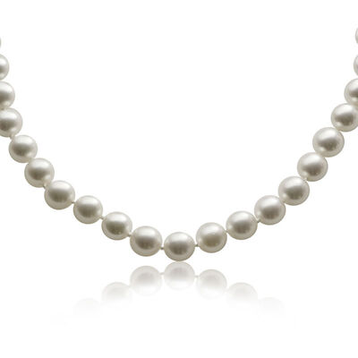 Freshwater 7-7.5mm Pearl Strand 18" with 14k Yellow Gold Clasp