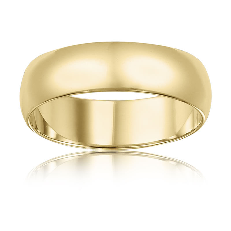 Men's 6mm Wedding Band in 10k Yellow Gold Size 10 image number null
