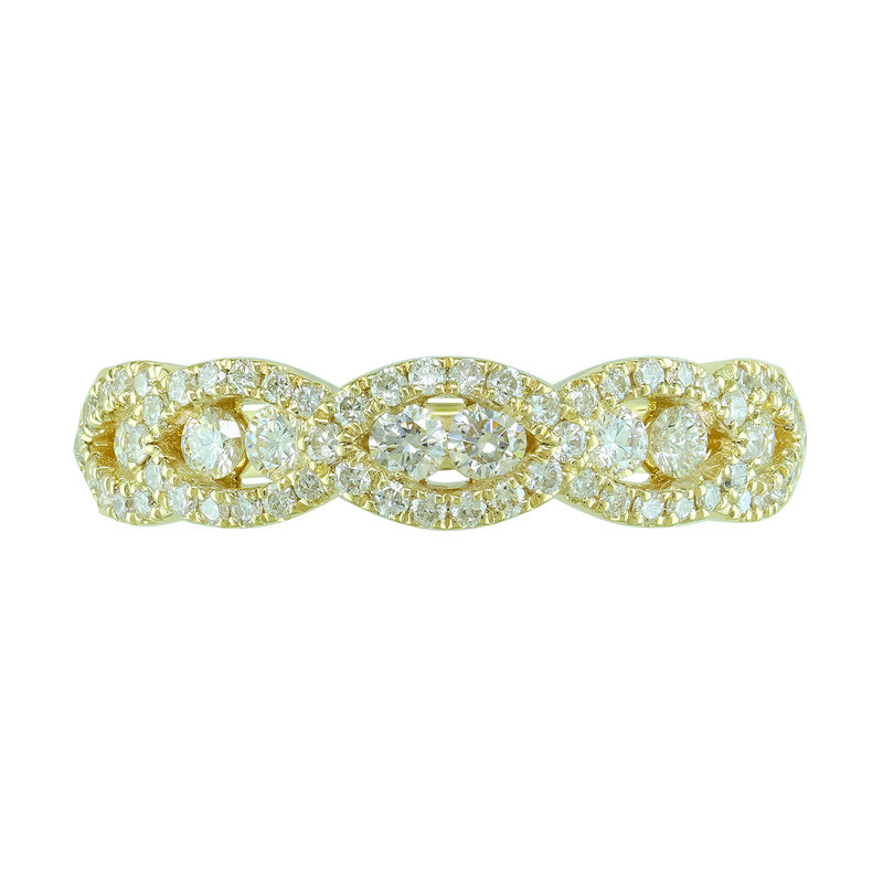 Diamond 5/8ctw. 14k Yellow Gold Anniversary Ring image number null