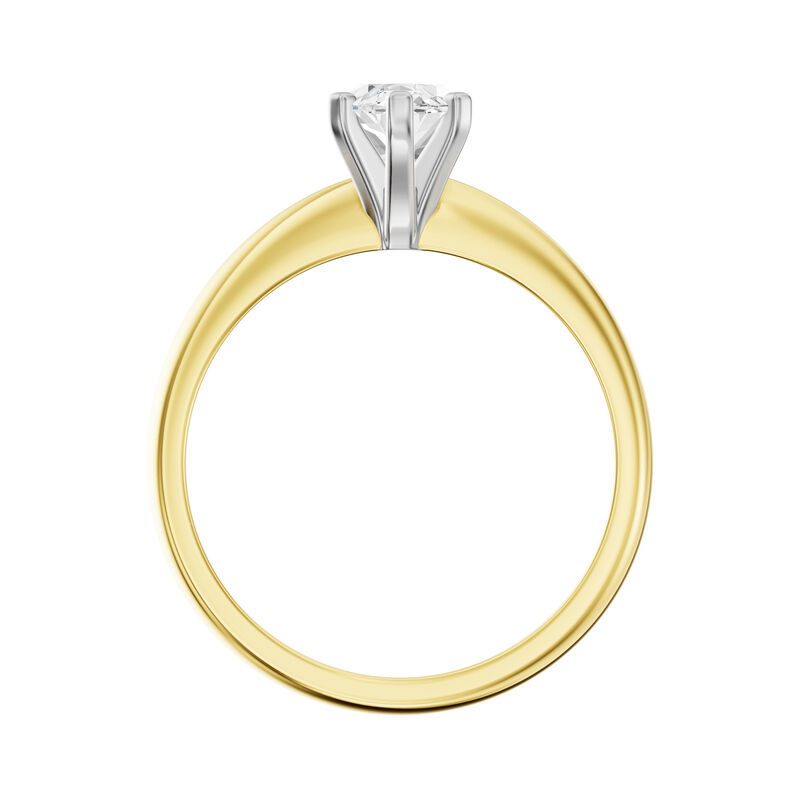 Marquise Lab Grown Diamond 1ct Solitaire Engagement Ring in 14k Yellow Gold image number null
