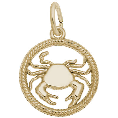 Cancer Charm in 10k Yellow Gold