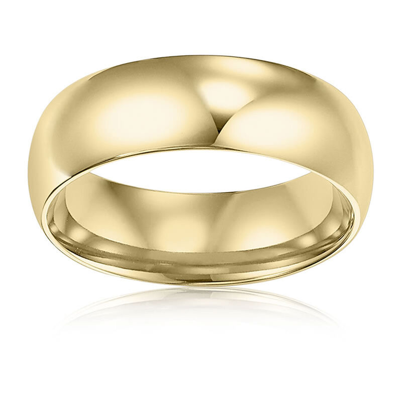 Polished & 14k Yellow Gold Wedding Ring (5mm) image number null