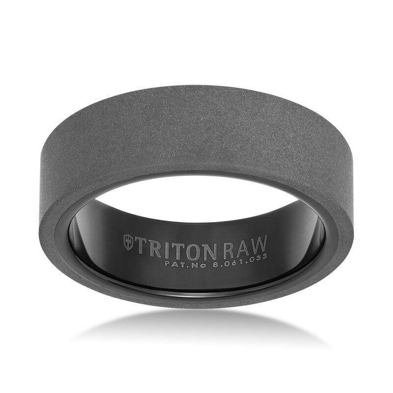 TritonRaw Tungsten Flat Matte Men's Black Tungsten Interior Band image number null