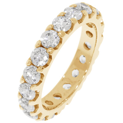 Round Prong Set 2.5ctw. Eternity Band in 14K Yellow Gold (GH, SI)