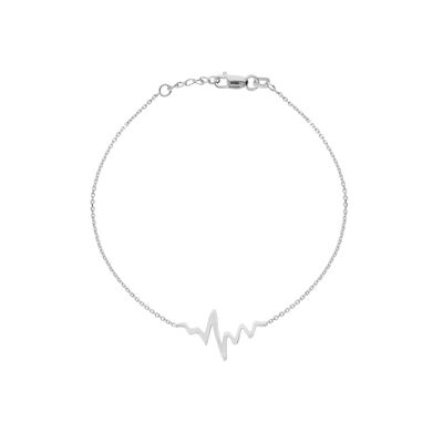 Heartbeat Adjustable Bracelet in 14k White Gold