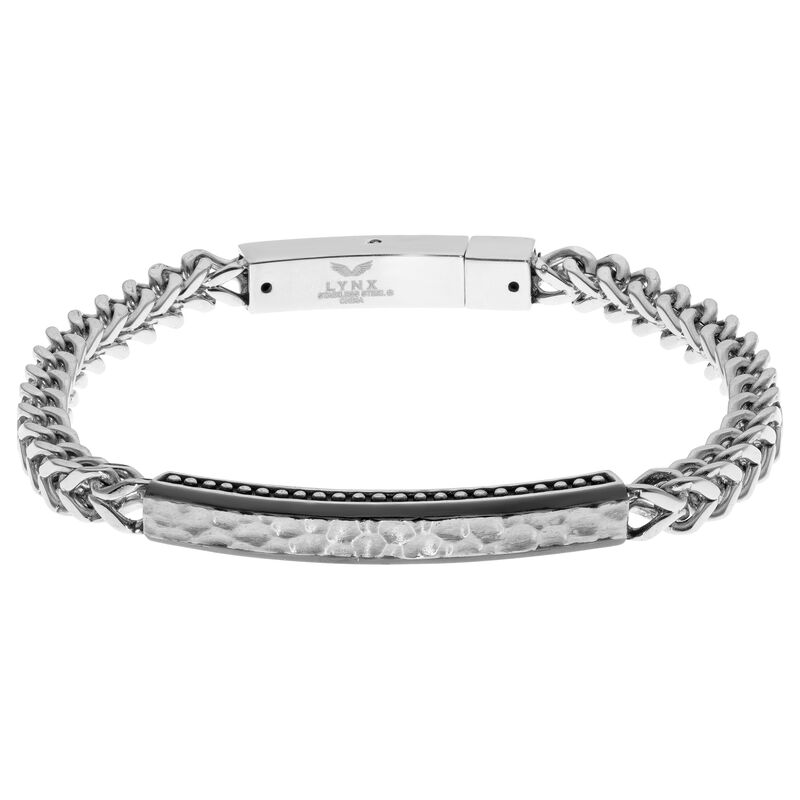 Men's Stainless Steel Foxtail ID Bracelet image number null