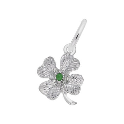 Leaf Clover Charm in Sterling Silver