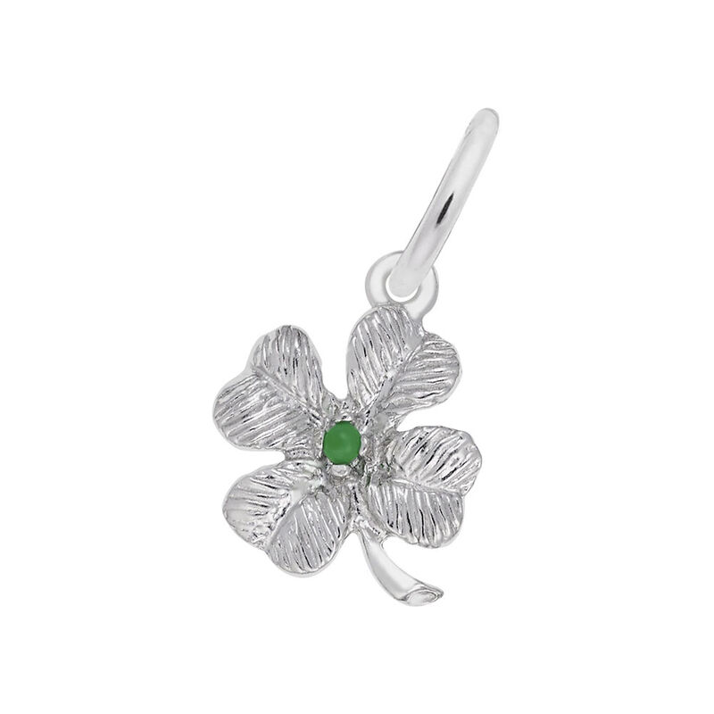 Leaf Clover Charm in Sterling Silver image number null