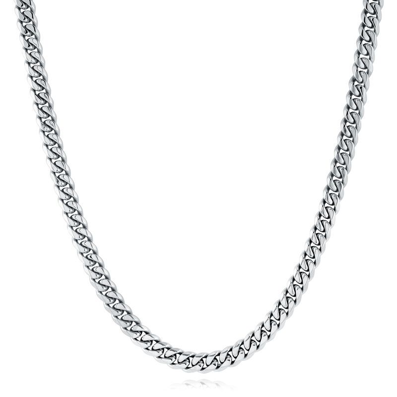 Curb Chain 22" in Stainless Steel (7.7mm) image number null