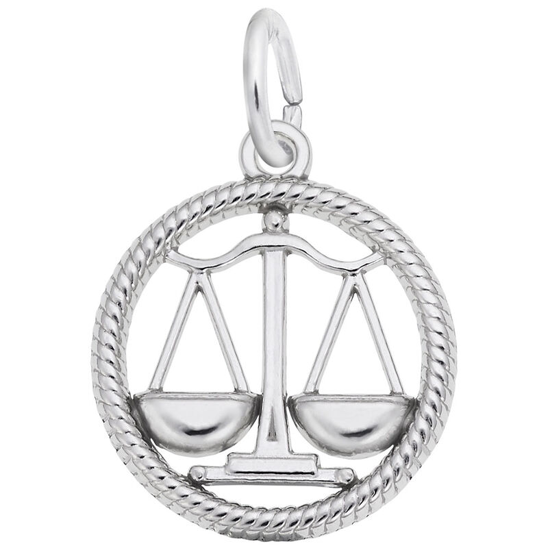 Libra Charm in Sterling Silver image number null