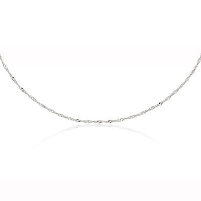 Singapore 18" Chain 1.5mm in 14k White Gold
