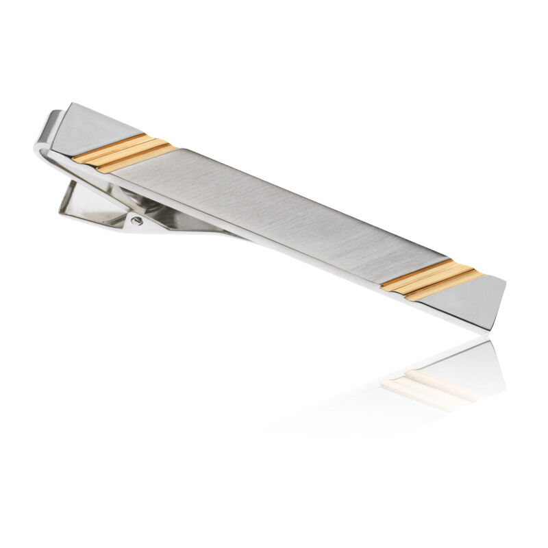 Two-Tone High Polished Tie Bar image number null