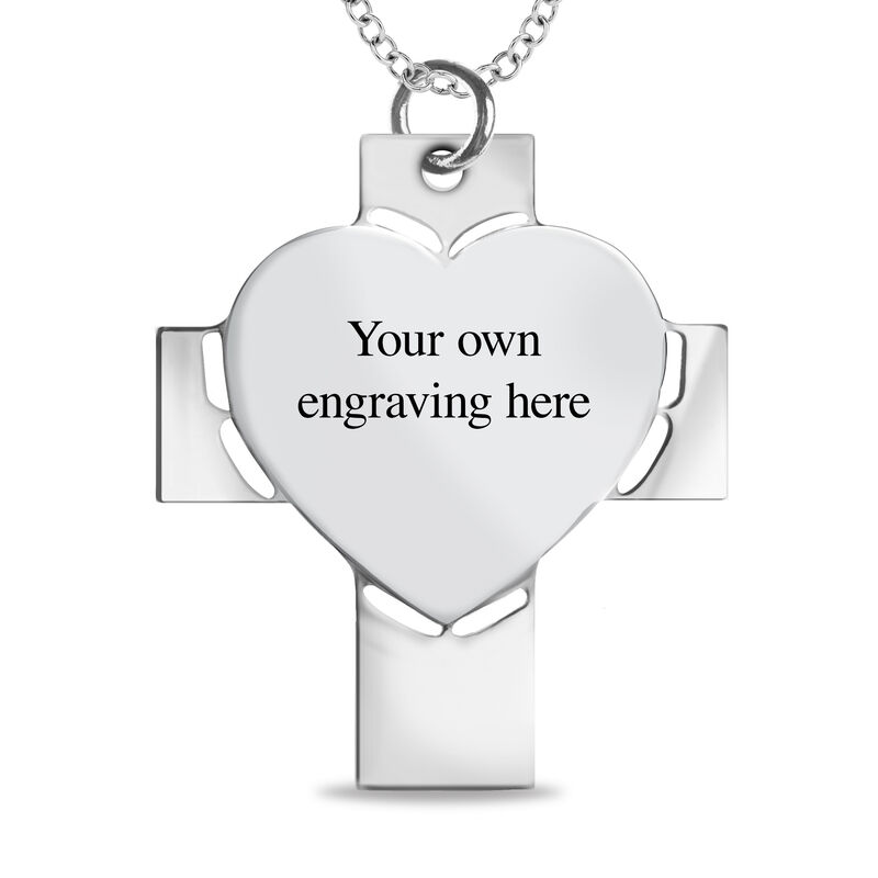 Cross Photo Pendant in Sterling Silver image number null