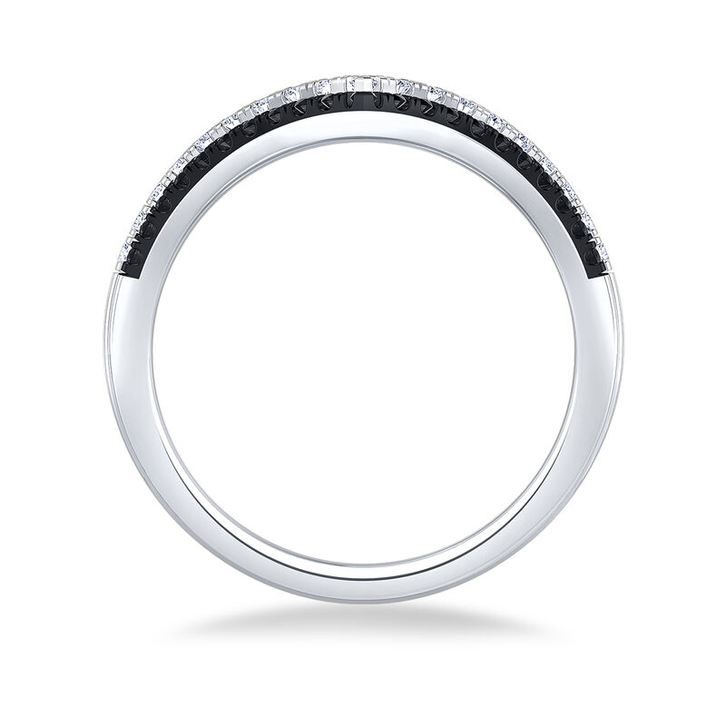 Diamond Contour & 14k White Gold Anniversary Ring image number null