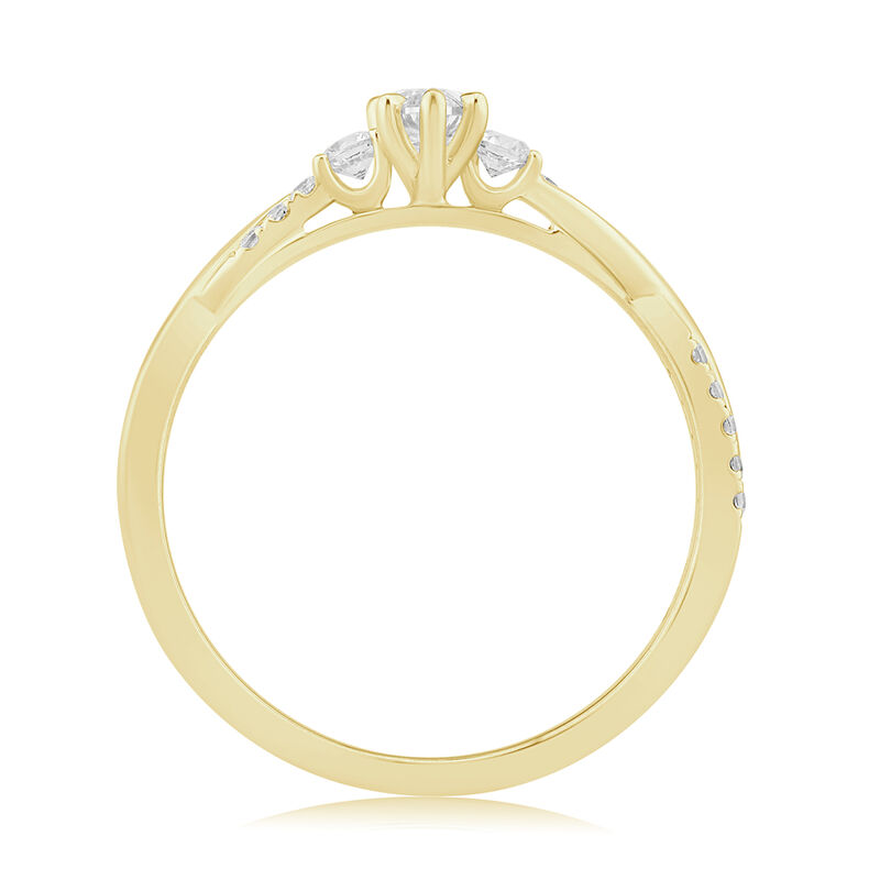 Marquise Lab Grown Diamond 1/2ctw. Twist Engagement Ring in 10k Yellow Gold image number null