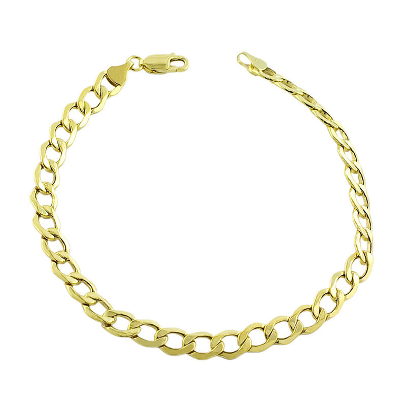 Curb Linked Bracelet in 10k Yellow Gold image number null