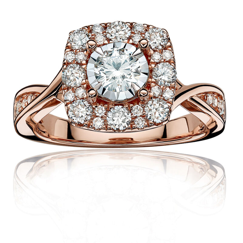 Vivian. LIMITED EDITION Diamond 1ctw Engagement Ring in 14k Rose Gold image number null