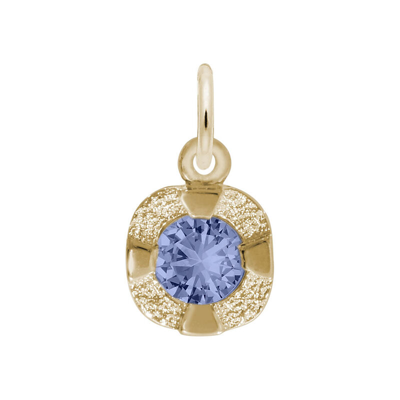 September Birthstone Petite Charm in 14k Yellow Gold image number null