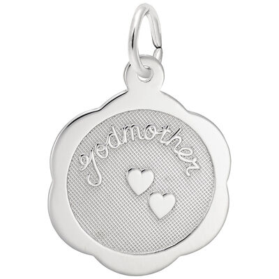 Godmother Charm in 14k White Gold