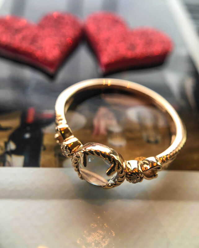 Moonstone Gold Twist Halo Fashion Ring in 10k Rose Gold image number null