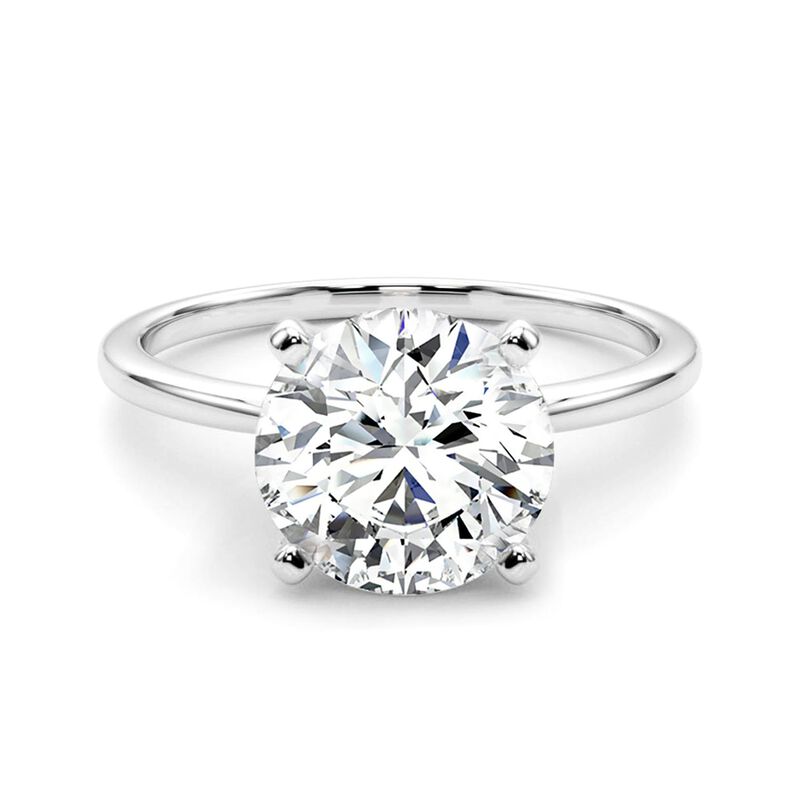 Brilliant-Cut Lab Grown 5ctw. EF VS Certified Diamond Solitaire Engagement Ring in 14k White Gold image number null