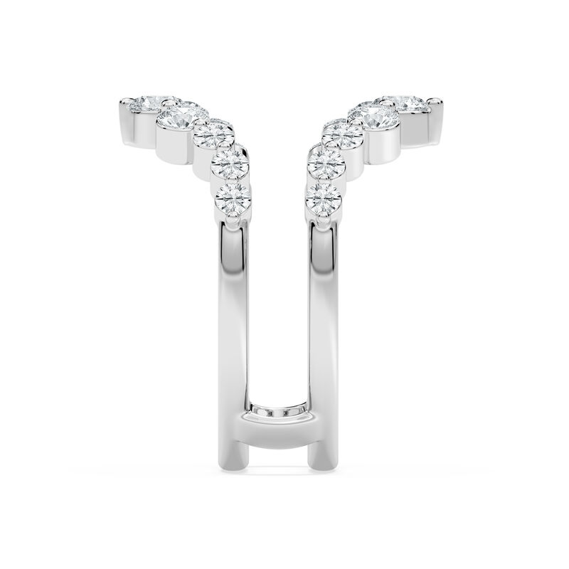 Lab Grown Diamond 1 1/5ctw. Graduated V Ring Guard in 14k White Gold image number null