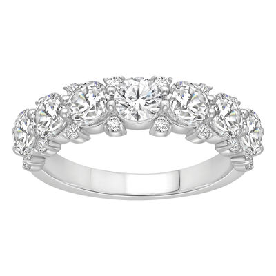 Lab Grown Diamond 2 1/2ctw. Stackable & 14k White Gold Anniversary Ring