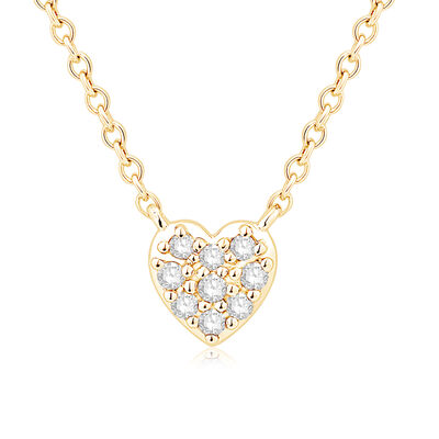 Diamond Mini Heart Pendant in 10k Yellow Gold