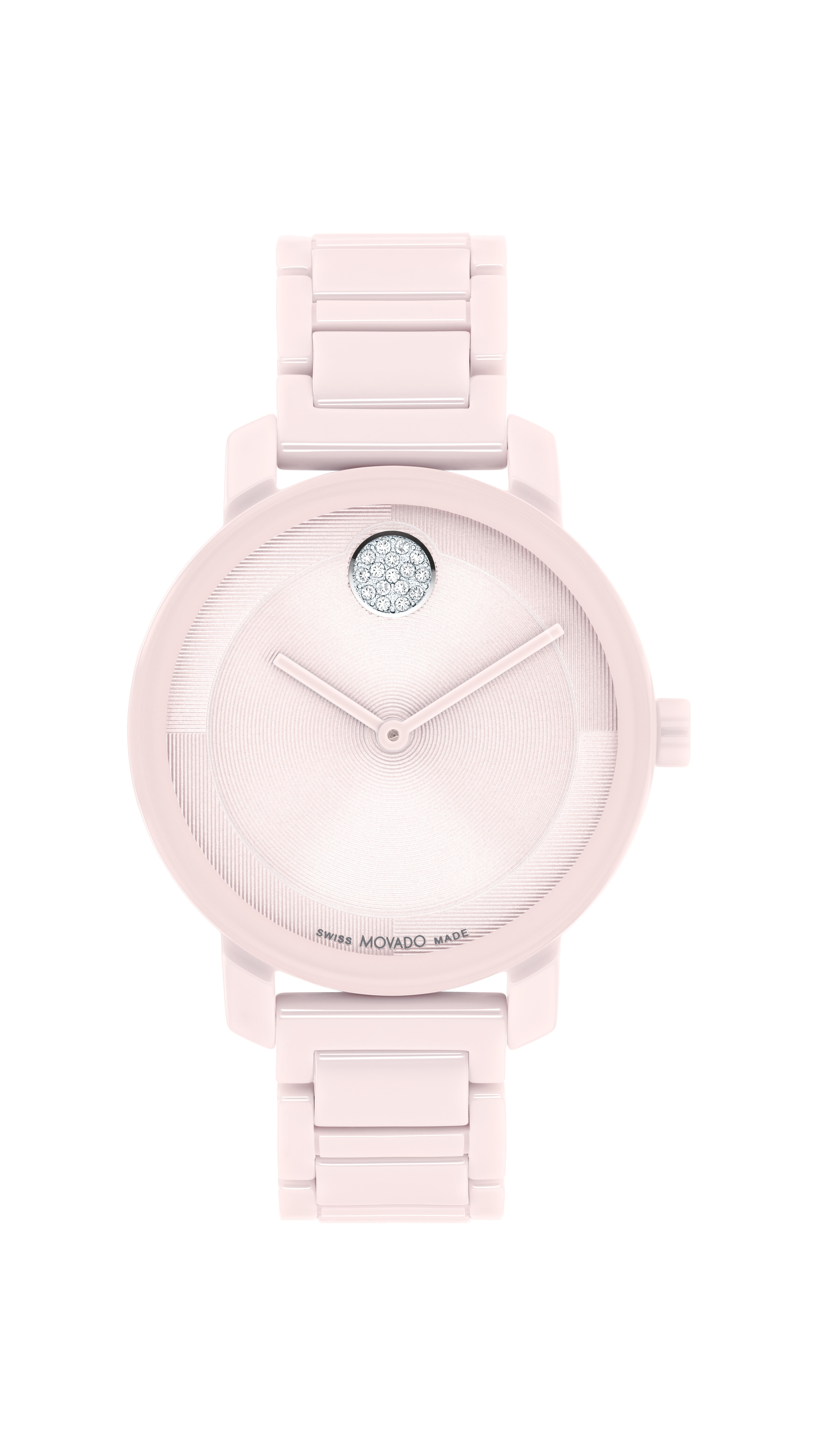 Movado Bold Evolution 2.0 Ladies Pink Ceramic & Textured Dial 34mm
