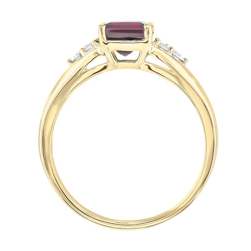 Emerald-Cut Rhodalite Garnet Ring in 10k Yellow Gold image number null