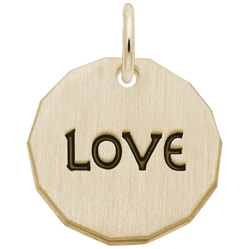 Love Charm Tag in 14K White Gold image number null