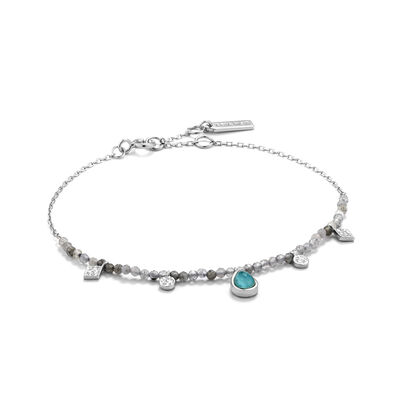 Turquoise Labradorite Bracelet in Sterling Silver